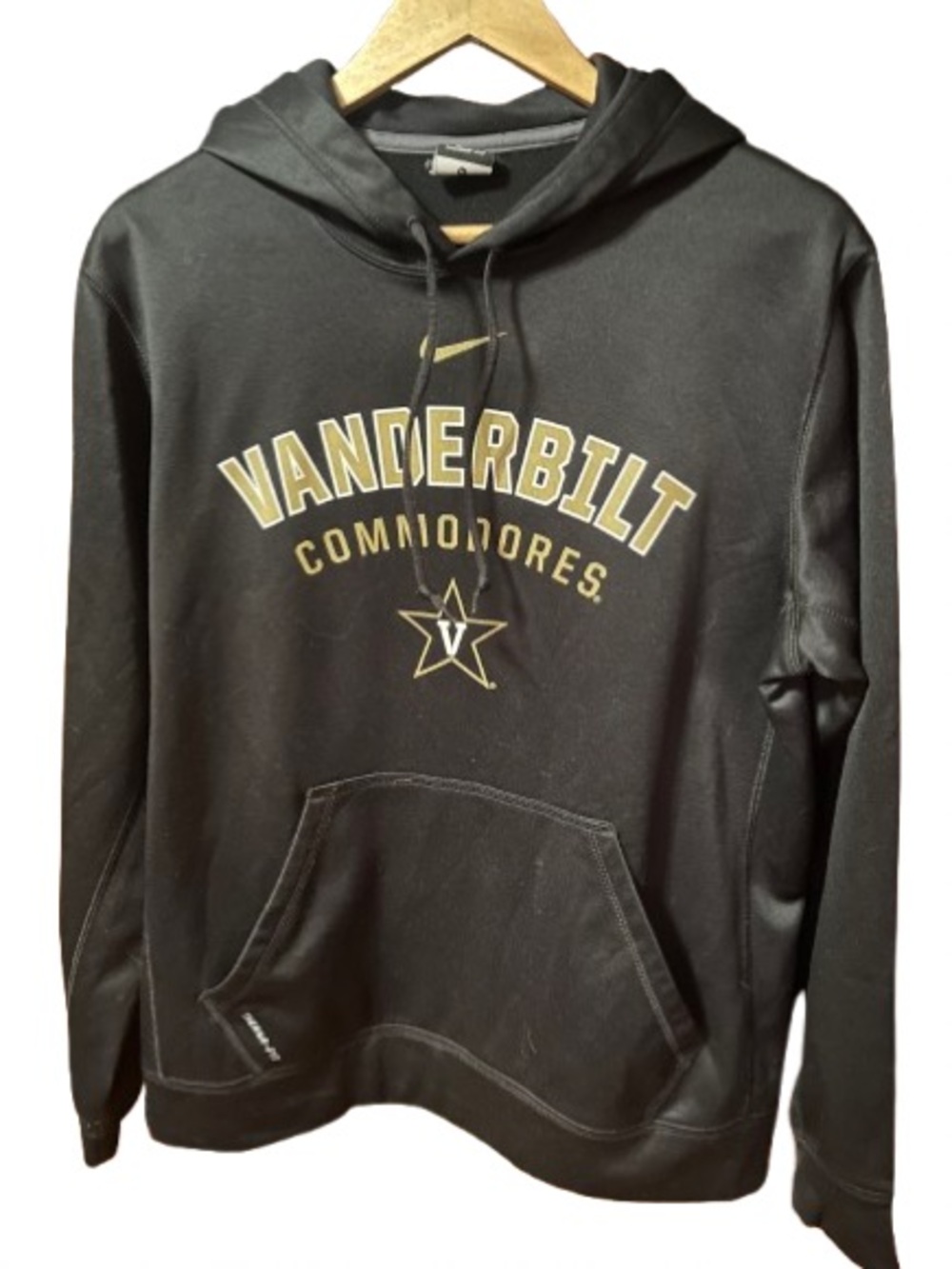 Nike Vanderbilt Commodores Black and Gold Therma Fit Hoodie Size Medium